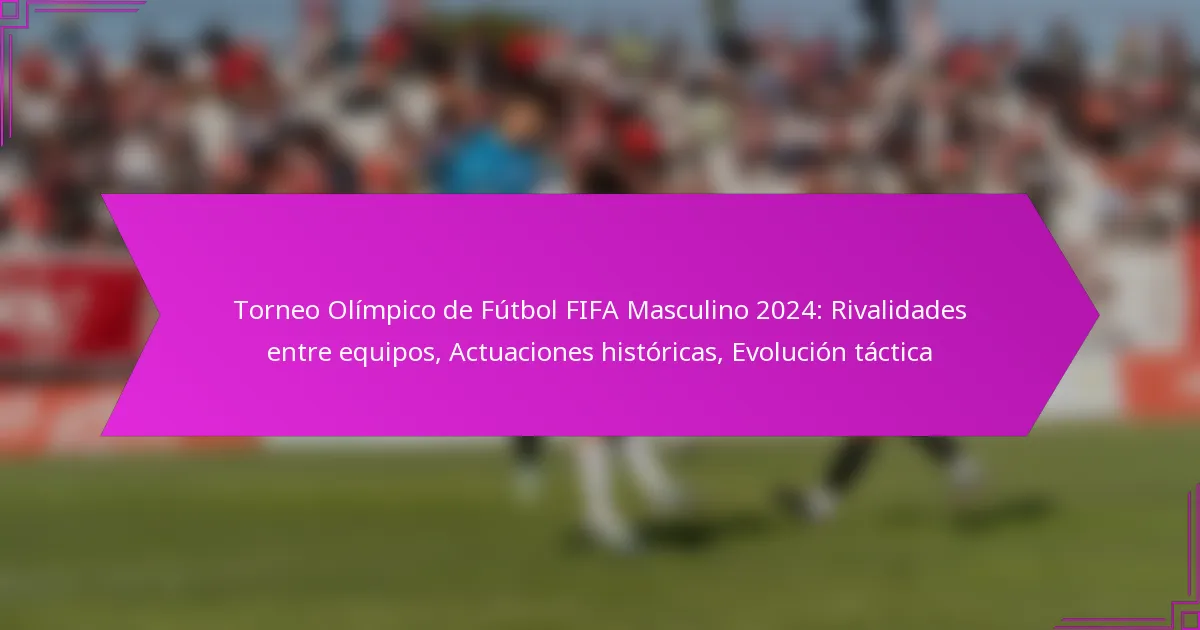 Torneo Olímpico de Fútbol FIFA Masculino 2024: Rivalidades entre equipos, Actuaciones históricas, Evolución táctica